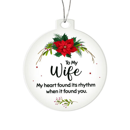 Acrylic Ornament My Heart Found Its Rhythm