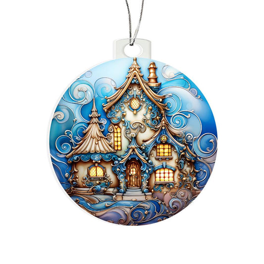 Acrylic Ornament Misty Blue