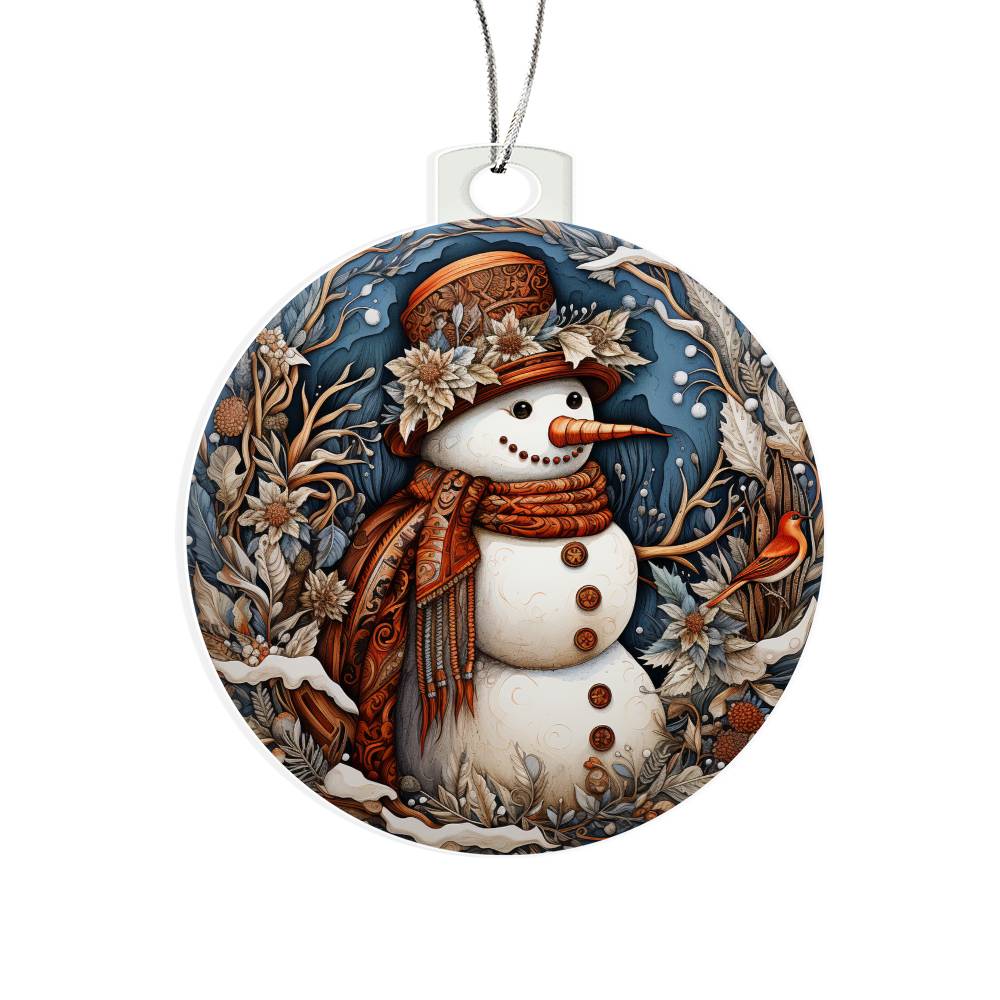 Acrylic Ornament - Snowman Bliss