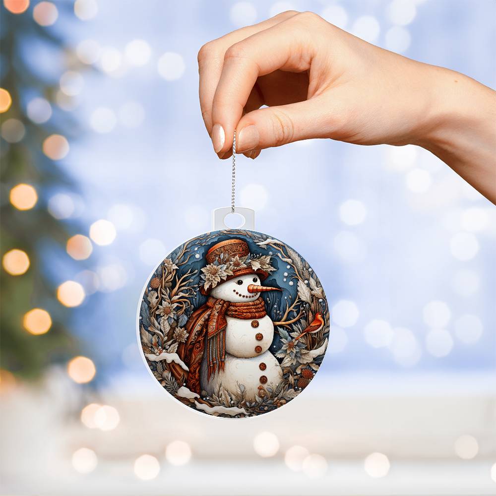 Acrylic Ornament - Snowman Bliss