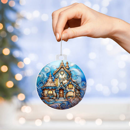 Acrylic Ornament Misty Blue