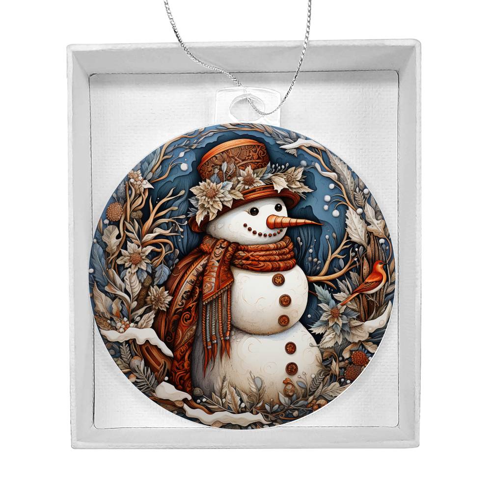 Acrylic Ornament - Snowman Bliss