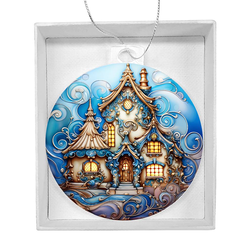 Acrylic Ornament Misty Blue