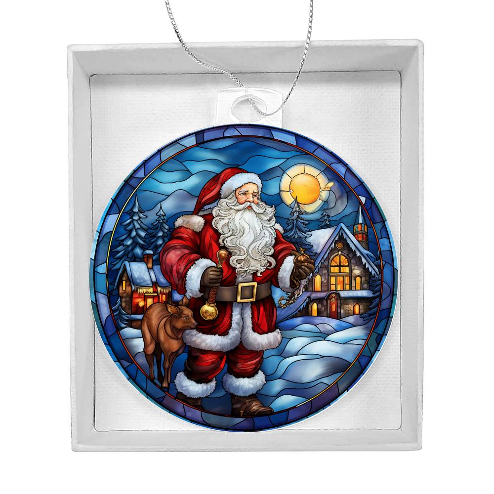 Acrylic Ornament Santa's Coming