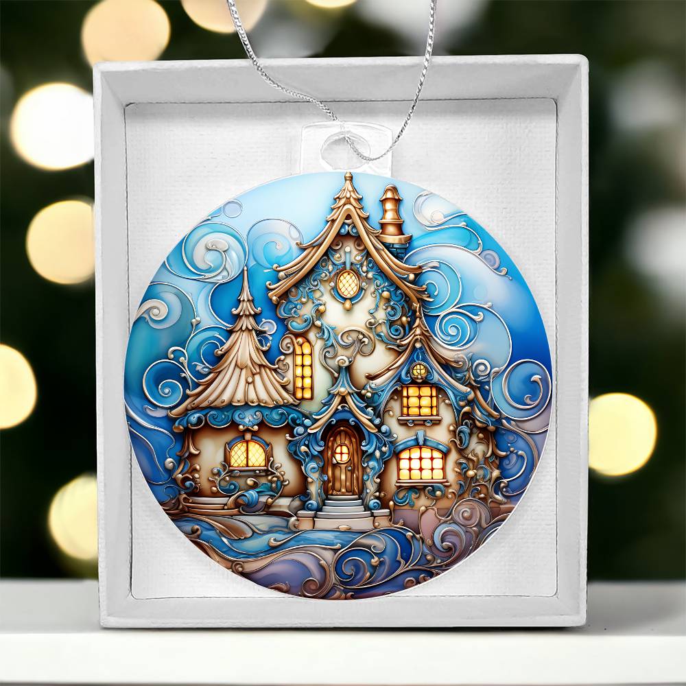 Acrylic Ornament Misty Blue