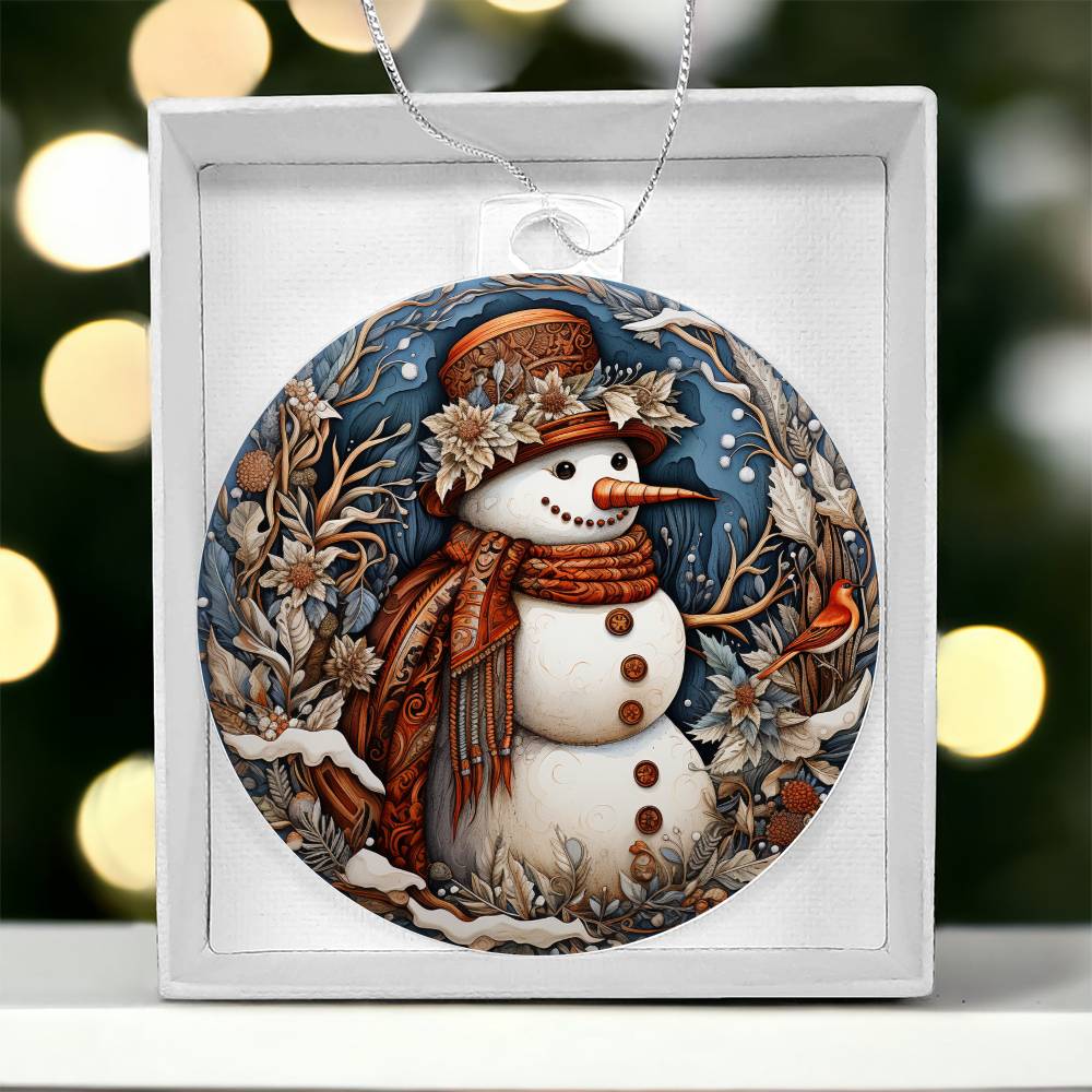 Acrylic Ornament - Snowman Bliss