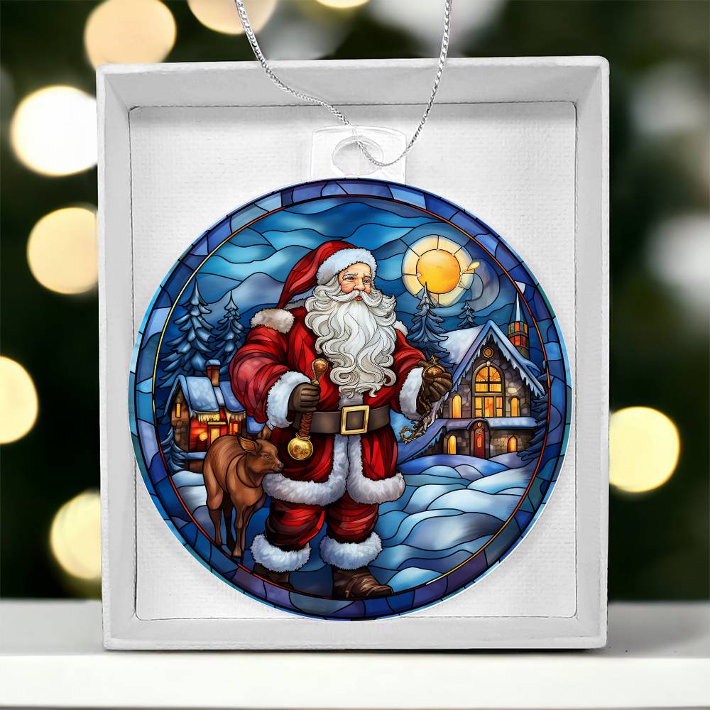 Acrylic Ornament Santa's Coming