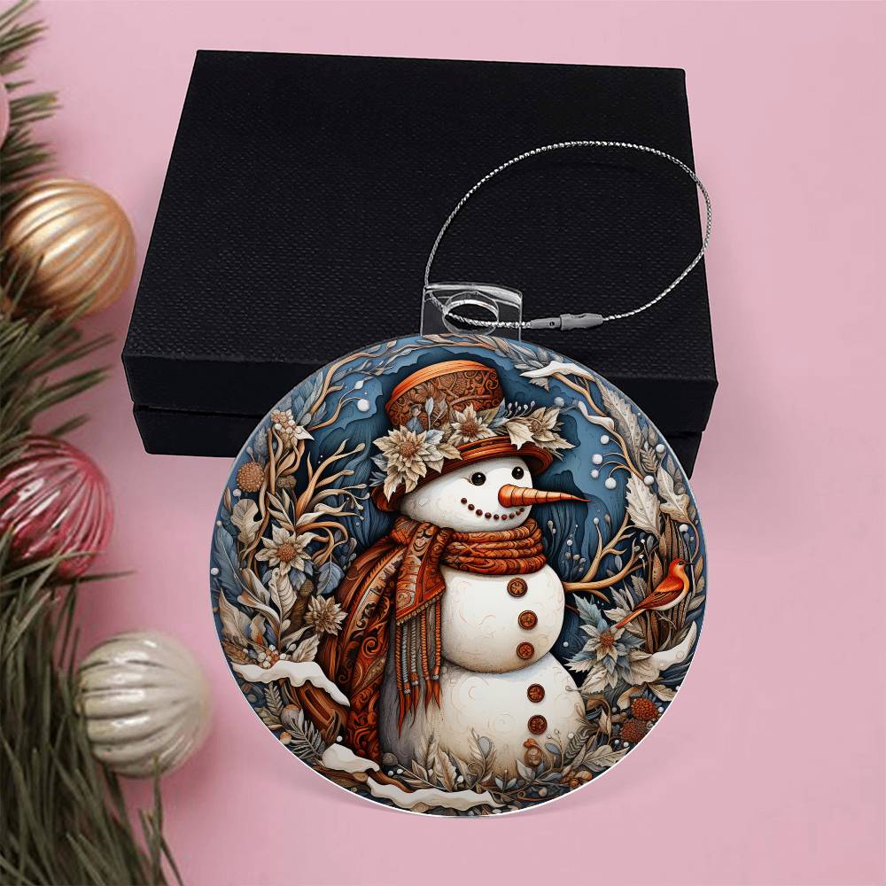 Acrylic Ornament - Snowman Bliss