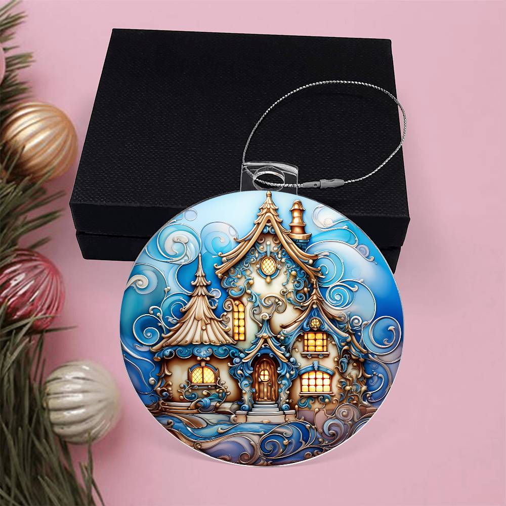 Acrylic Ornament Misty Blue