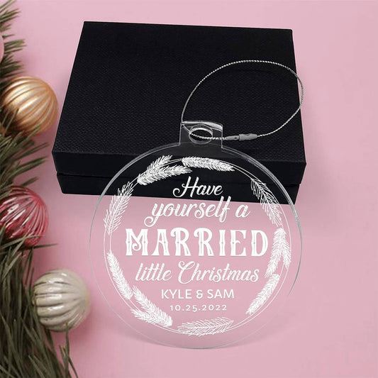 Acrylic Ornament A Married Little Christmas