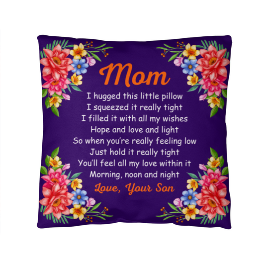 Classic Pillow Cover with Insert Design-Mom - I Hug This Little Pillow