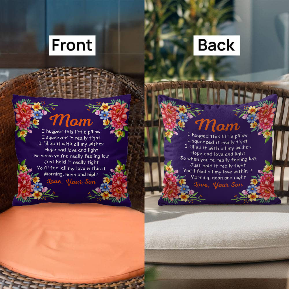 Classic Pillow Cover with Insert Design-Mom - I Hug This Little Pillow