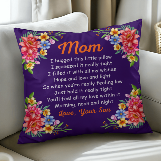 Classic Pillow Cover with Insert Design-Mom - I Hug This Little Pillow