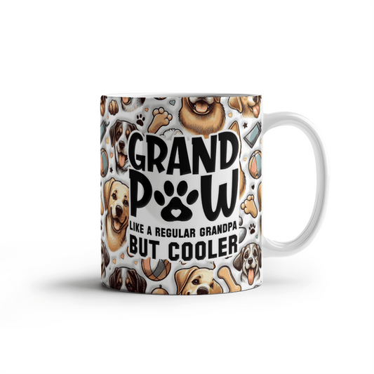 11 oz White  Ceramic Mug Grand Paw