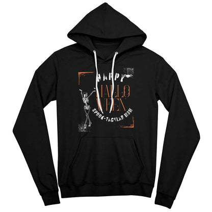 SPOOK-TACULAR MOM - BLACK or HEATHER HOODIE SWEATSHIRT WITH ORANGE ACCENT