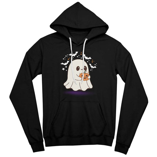 HAPPY GHOST BLACK HOODIE SWEATSHIRT