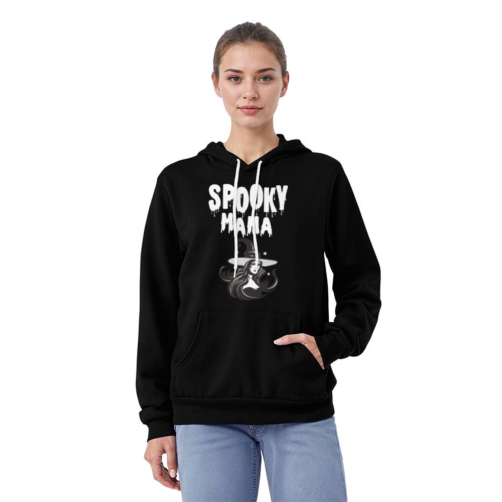 SPOOKY MAMA - BLACK or HEATHER HOODIE SWEATSHIRT