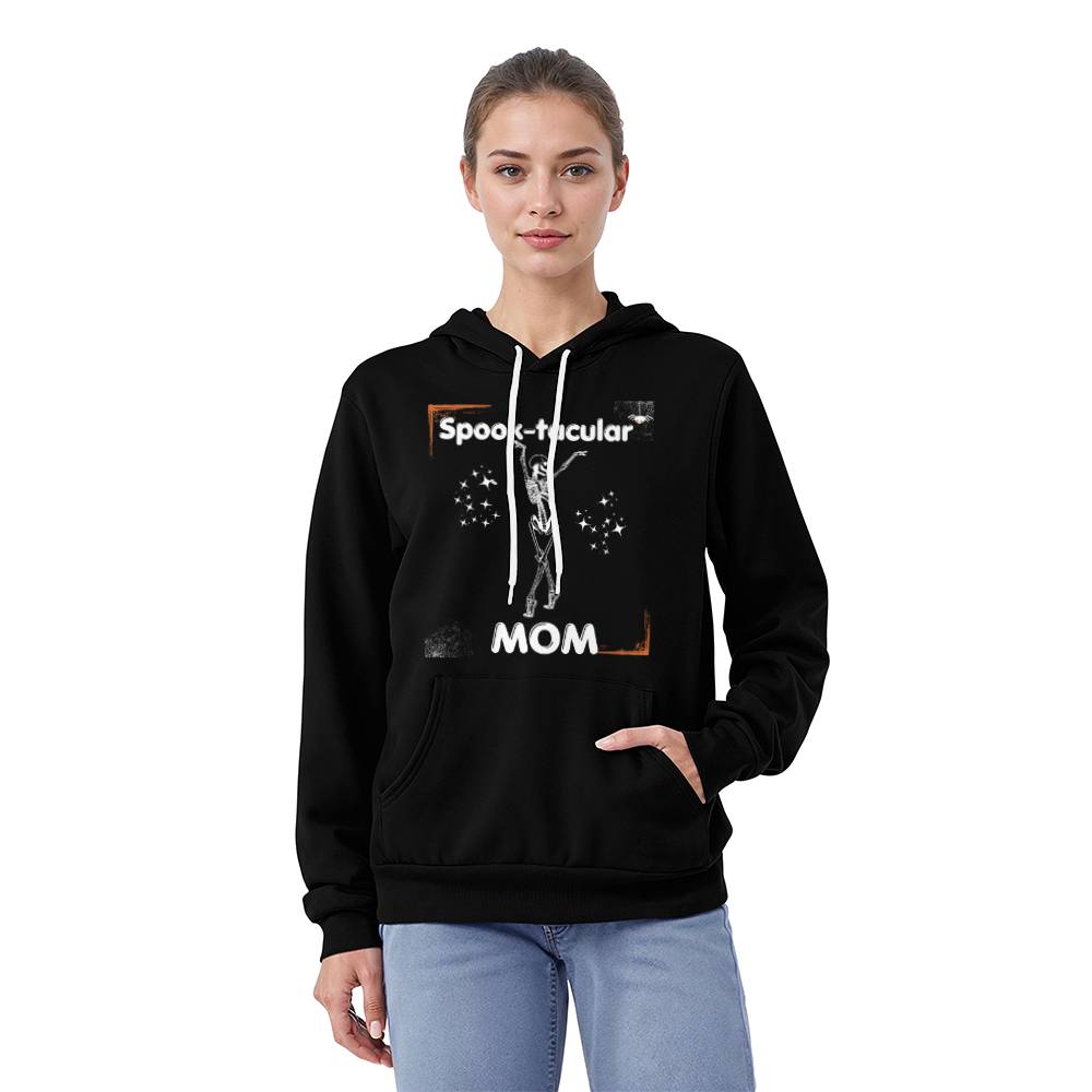 SPOOK-TACULAR MOM - BLACK or HEATHER HOODIE WITH STARS