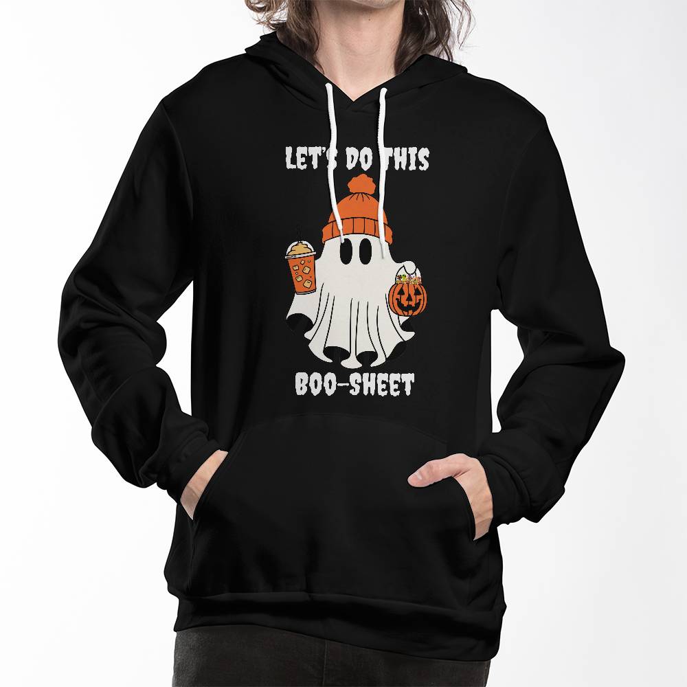 LET'S DO THIS BOO-SHEET BLACK HOODIE SWEATSHIRT