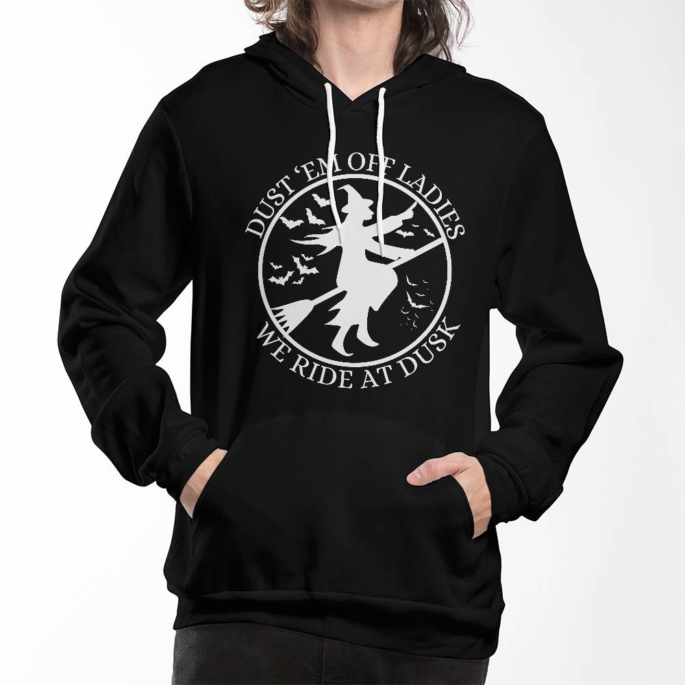 WE RIDE AT DUSK - BLACK or HEATHER HOODIE SWEATSHIRT