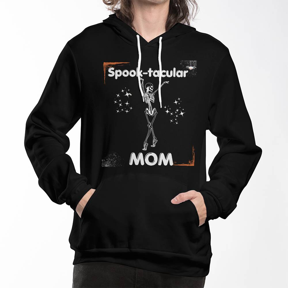 SPOOK-TACULAR MOM - BLACK or HEATHER HOODIE WITH STARS