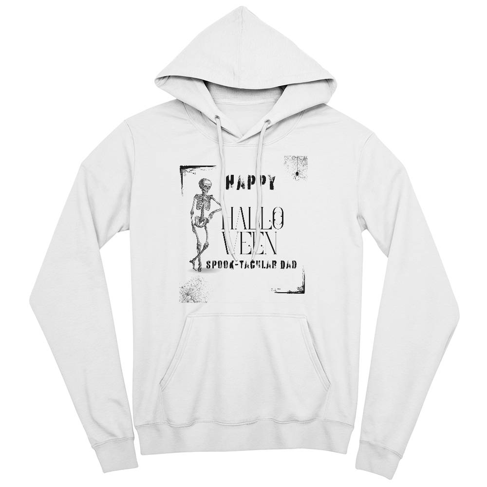 SPOOK-TACULAR DAD- WHITE HOODIE SWEATSHIRT