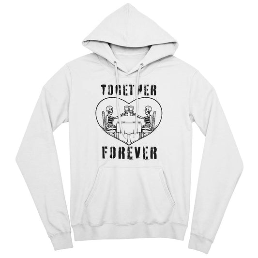 TOGETHER FOREVER WHITE HOODIE SWEATSHIRT