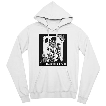 SPOOK-TACULAR MOM - WHITE HOODIE SWEATSHIRT TIL DEATH DO US PART