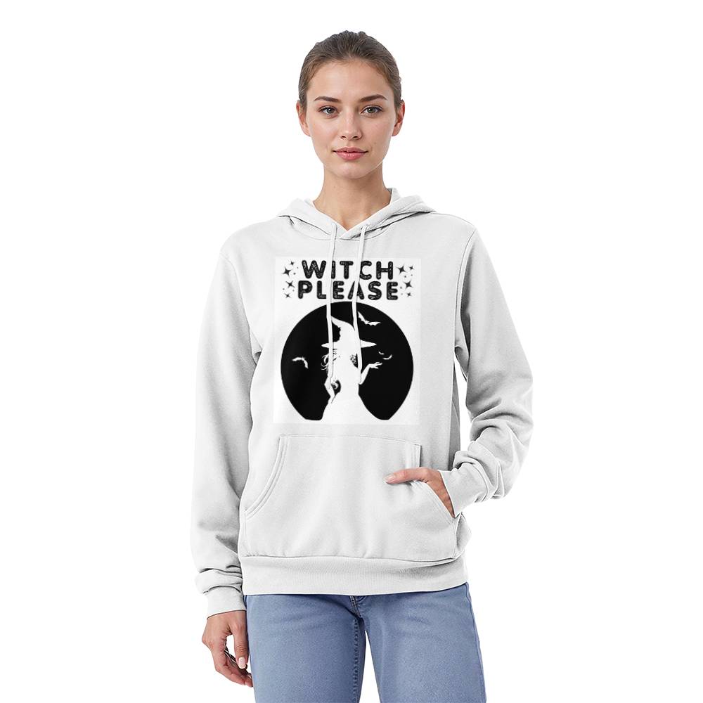 WITCH PLEASE - WHITE HOODIE SWEATSHIRT