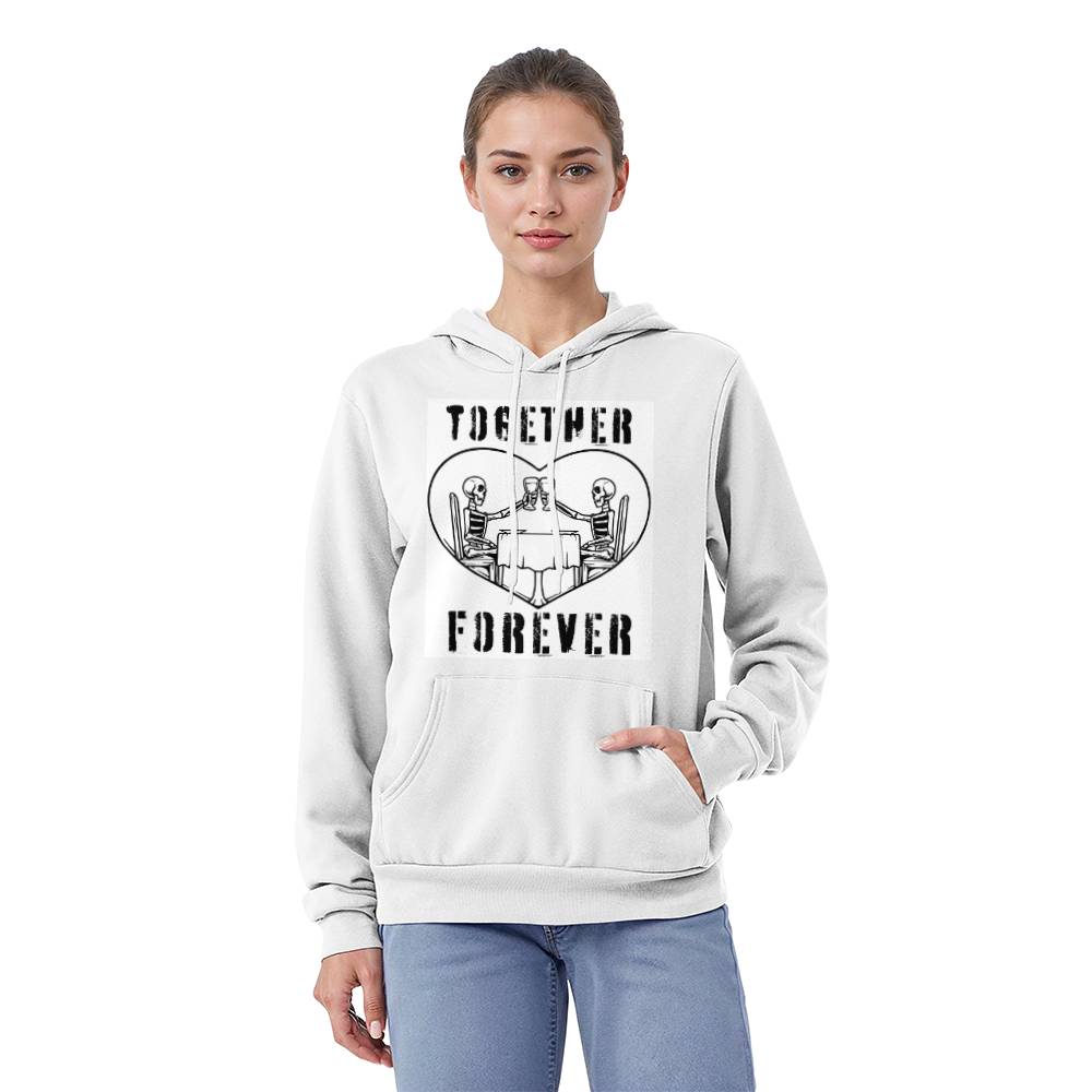 TOGETHER FOREVER WHITE HOODIE SWEATSHIRT