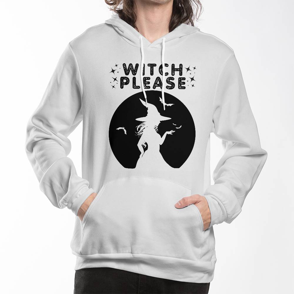 WITCH PLEASE - WHITE HOODIE SWEATSHIRT