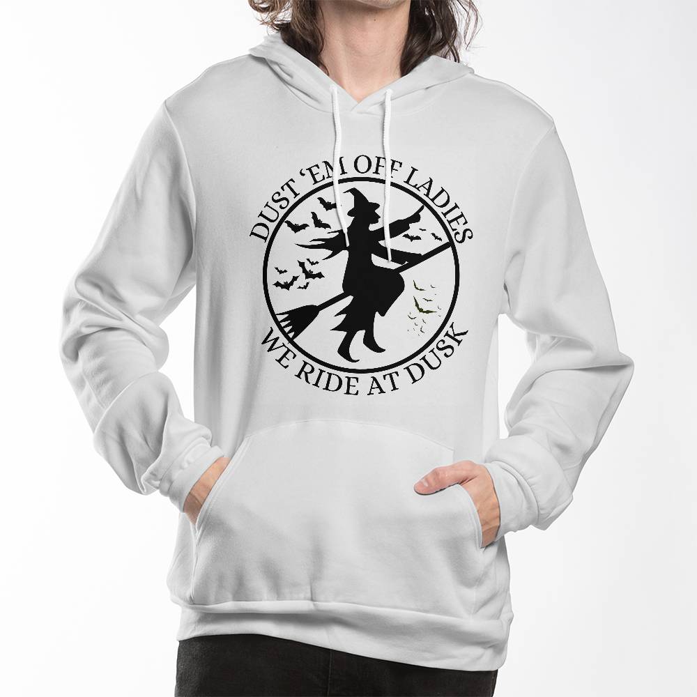 WE RIDE AT DAWN - WHITE HOODIE SWEATSHIRT