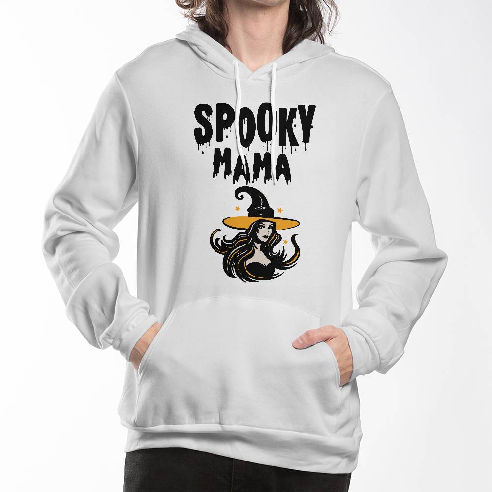 SPOOKY MAMA - WHITE HOODIE SWEATSHIRT WITCH