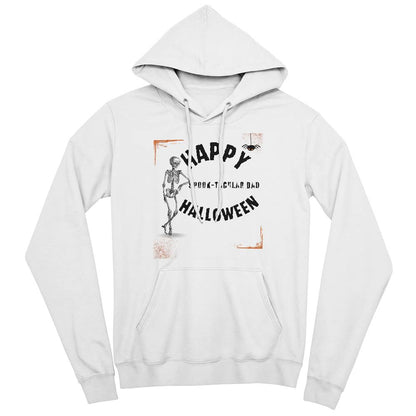 SPOOK-TACULAR DAD- WHITE HOODIE SWEATSHIRT WITH ORANGE ACCENT