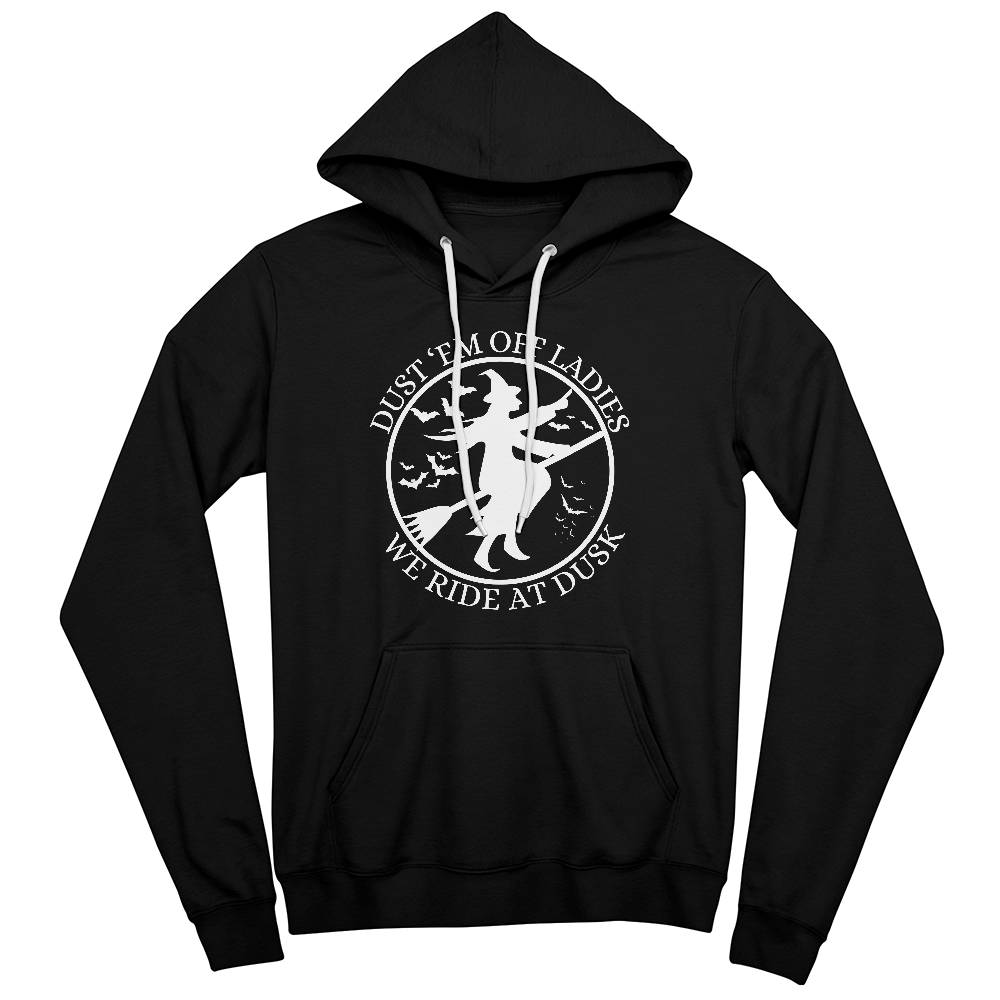 WE RIDE AT DUSK - BLACK or HEATHER HOODIE SWEATSHIRT