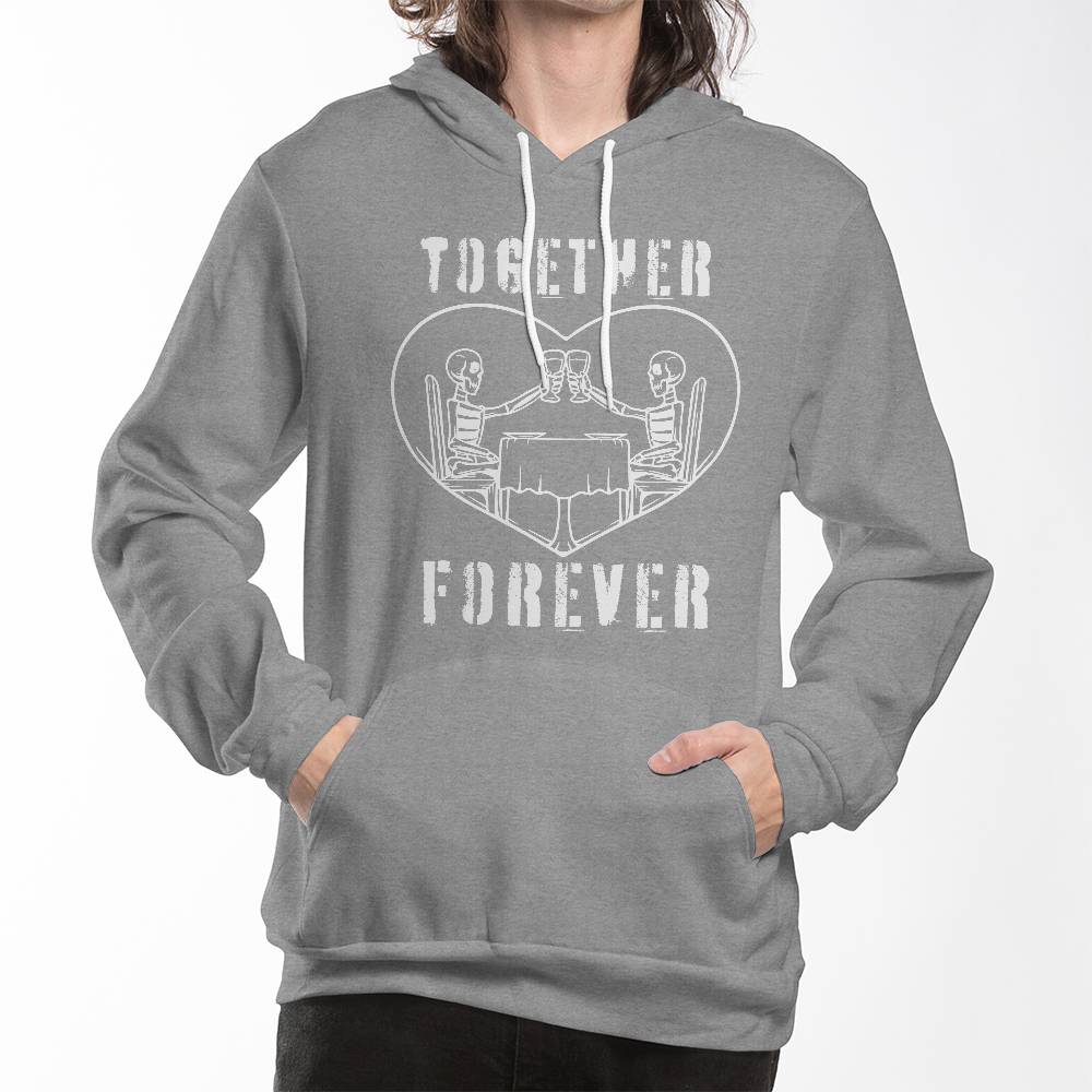 TOGETHER FOREVER HOODIE SWEATSHIRT SKELETONS IN LOVE