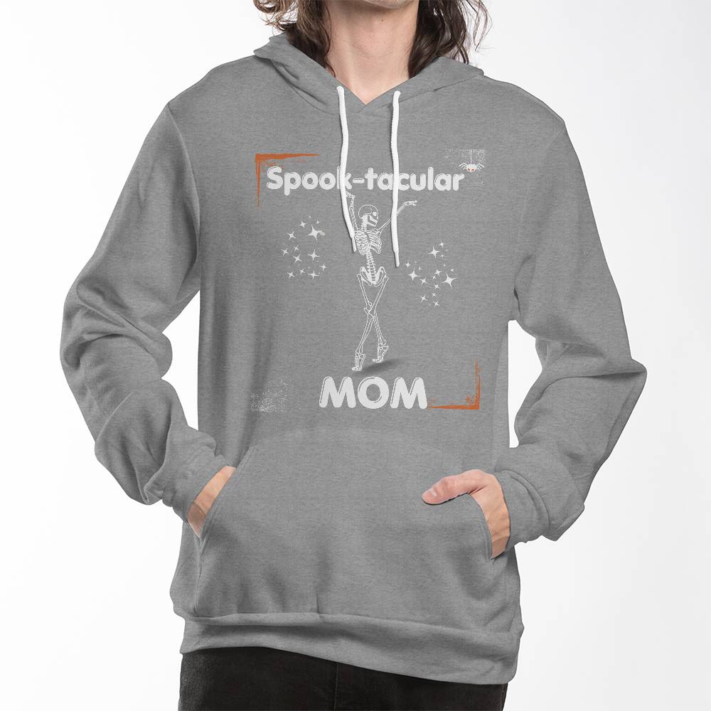 SPOOK-TACULAR MOM - BLACK or HEATHER HOODIE WITH STARS