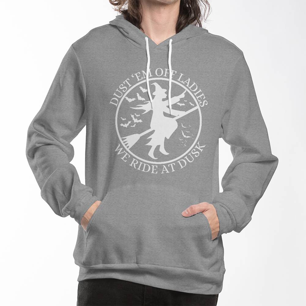 WE RIDE AT DUSK - BLACK or HEATHER HOODIE SWEATSHIRT