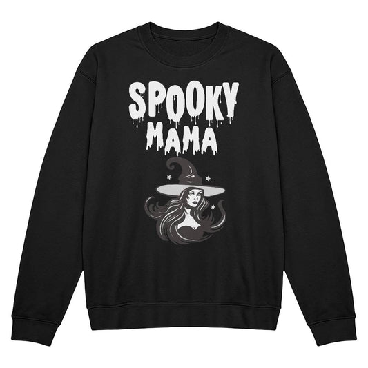 SPOOKY MAMA - BLACK or HEATHER CREWNECK SWEATSHIRT