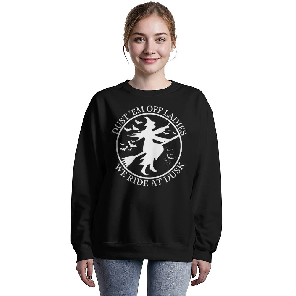 WE RIDE AT DUSK - BLACK or HEATHER CREWNECK SWEATSHIRT