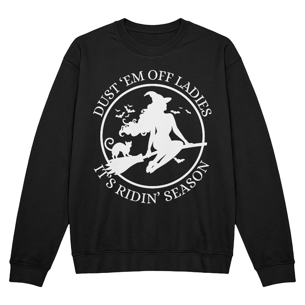 IT'S RIDING SEASON - BLACK or HEATHER CREWNECK SWEATSHIRT