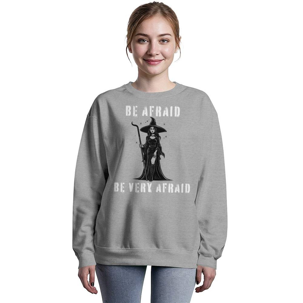 BE AFRAID - HEATHER CREWNECK SWEATSHIRT