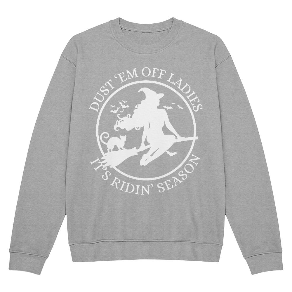 IT'S RIDING SEASON - BLACK or HEATHER CREWNECK SWEATSHIRT