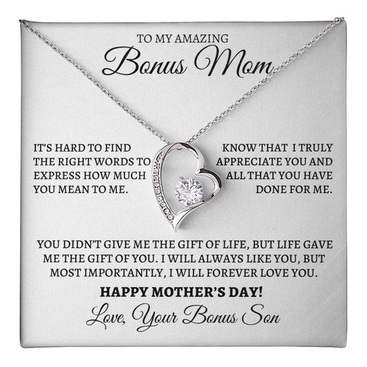 Mother's Day Forever Love Necklace from Bonus Son - Truly Appreciate You