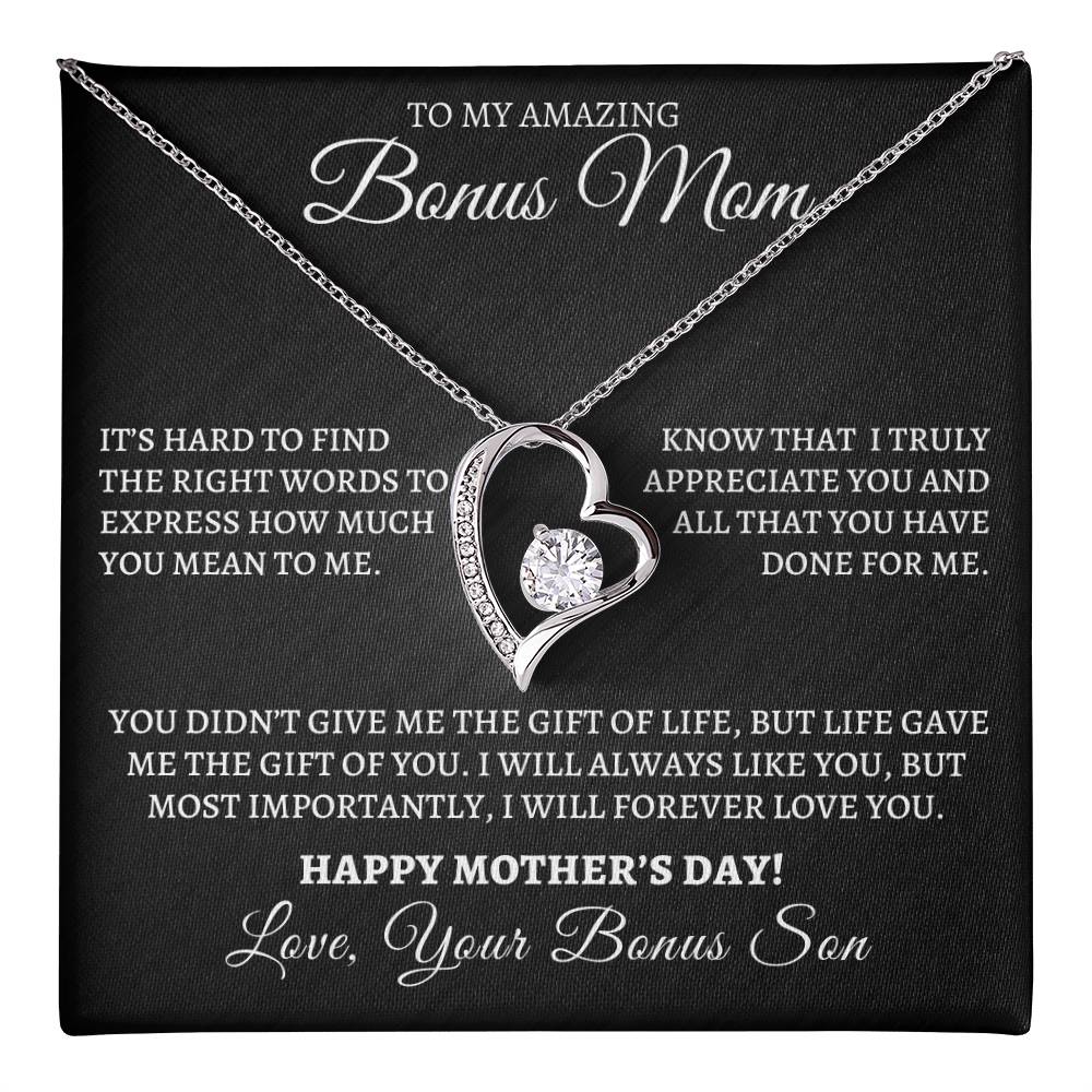 Mother's Day Forever Love Necklace from Bonus Son - Amazing Bonus Mom