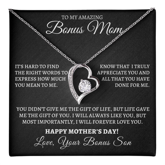 Mother's Day Forever Love Necklace from Bonus Son - Amazing Bonus Mom