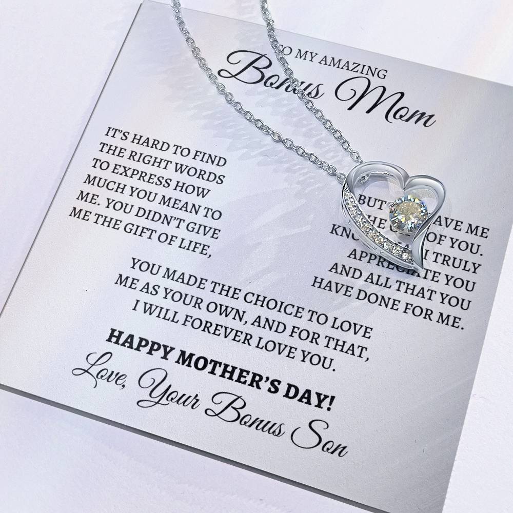 Mother's Day Forever Love Necklace to Bonus Mom from Bonus Son