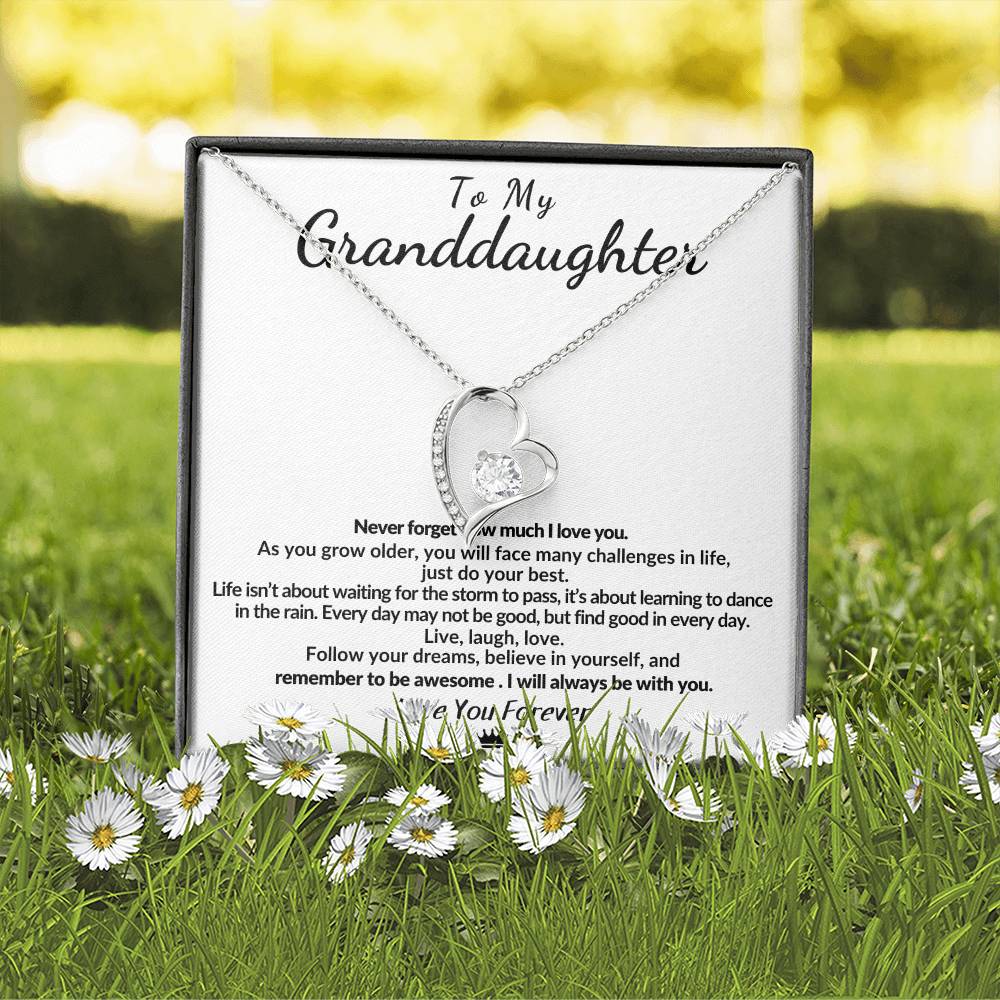 Forever Love Necklace - To My Granddaughter - Never Forget How Much I Love You