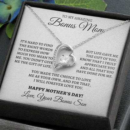 Mother's Day Forever Love Necklace to Bonus Mom from Bonus Son