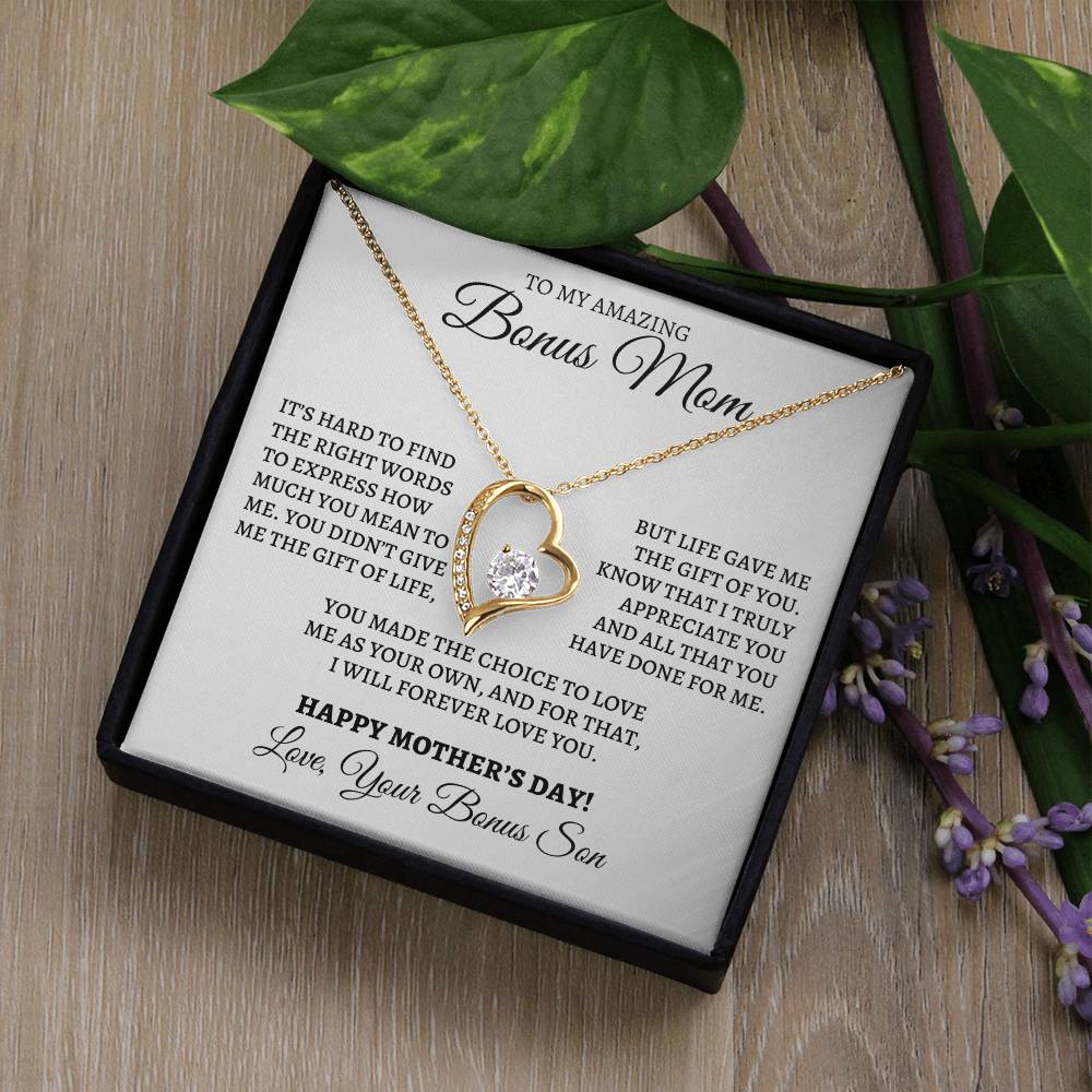 Mother's Day Forever Love Necklace to Bonus Mom from Bonus Son